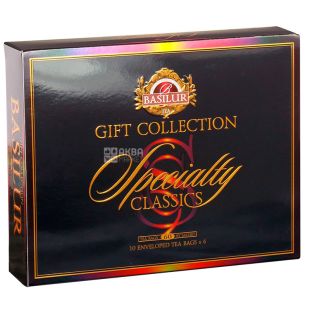 Basilur, Specialty Classics, Gift Collection, 60 пак., Чай Базилур, Черный, Избранная классика, Подарочный набор