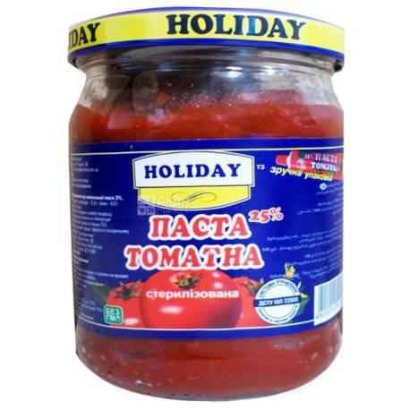 Holiday, 490 g, Tomato paste, glass