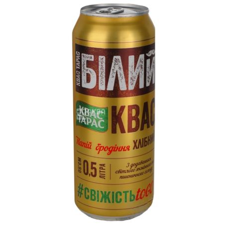 Kvass Taras, 0.5 l, Kvass bread, White, w / w - buy Kvass, fruit drinks ...