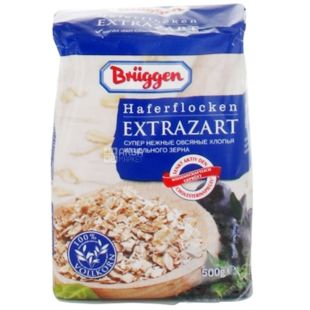 Bruggen, Haferflocken Extrazarte, 500 г, Хлопья Брюгген, Экстра, овсяные, из цельного зерна, супер нежные