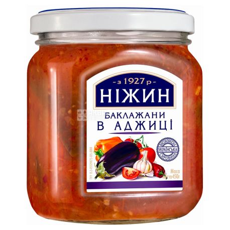 Нежин, 450 г, Баклажаны, В аджике