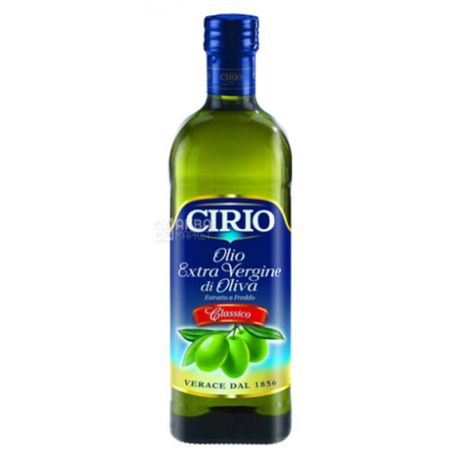 Cirio Unrefined olive oil Extra Virgin Classico, 1000 ml, glass bottle