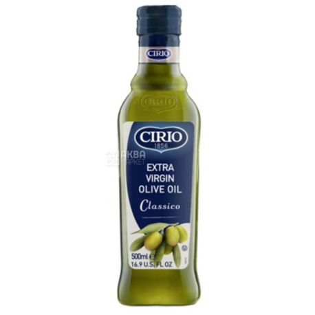 Cirio Unrefined olive oil Extra Virgin Classico, 500 ml, glass bottle