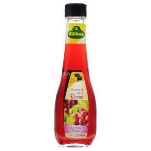 Kuhne Оцет винний червоний 6% Vino Rosso, 250 мл, скляна пляшка