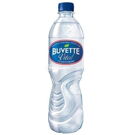 Buvette Vital, 0,5 л, Упаковка 9 шт., Бювет Витал, Вода минеральная слабогазированная, ПЭТ