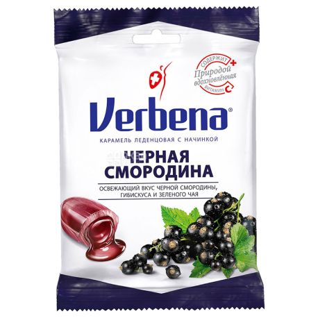 Verbena lollipops Black currant with vitamin C, 60 g, m / y