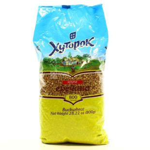Хуторок, Крупа гречана, смажена, 800 г