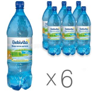Bebivita, 1,5 л, Упаковка 6 шт., Бебивита, Вода детская негазированная, с первых дней жизни, ПЭТ