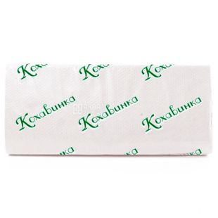 Кохавинка, 160 аркушів, Рушники паперові 2-шарові, V-складання, білі, 230 х 250 мм