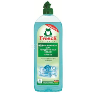 Frosch, Ecological, 750 мл, Ополіскувач для посудомийних машин, Фруктова кислота
