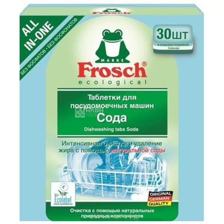 Frosch, Сода, 30 шт., Таблетки для посудомоечных машин
