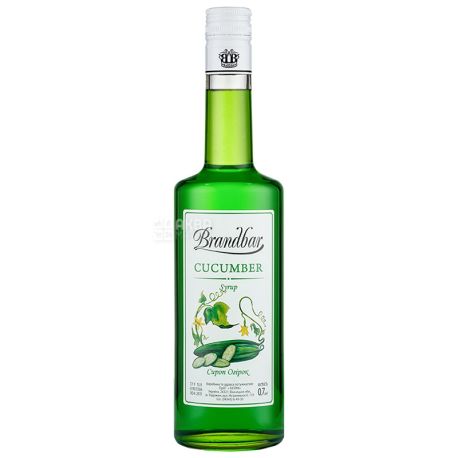 Brandbar, Cucumber, 0,7 л, Сироп Брендбар, Огірок, склo