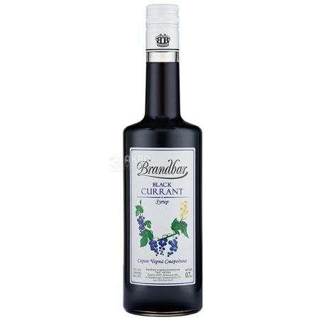 Brandbar Blackcurrant, 0,7 л, Сироп Брендбар, Чорна смородина, склo