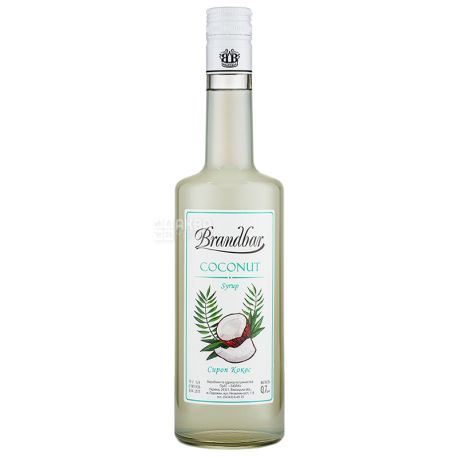 Brandbar, Coconut, 0,7 л, Сироп Брендбар, Кокос, скло