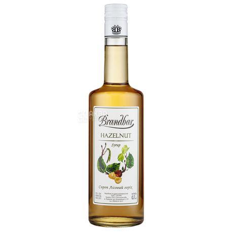 Brandbar Hazelnut, Hazelnut Syrup, 0.7 L, glass