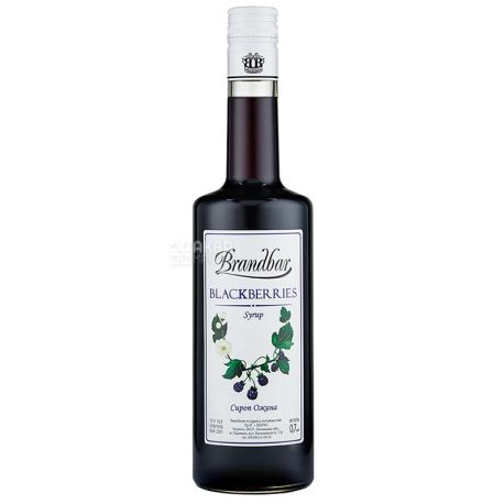 Brandbar, Blackberries, 0,7 л, Сироп Брендбар, Ожина, склo