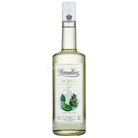 Brandbar, Mojito mint, 0,7 л, Сироп Брендбар, Мохіто, склo
