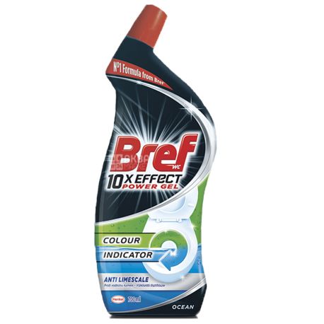 Bref Power Gel, 700 мл, Гель для чистки унитаза 10в1, от известкового налета