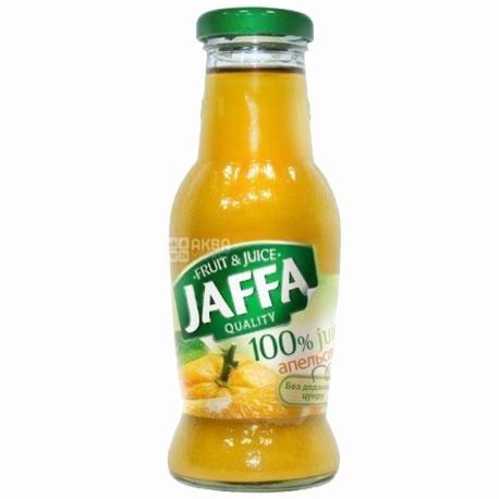 Jaffa, Orange, 0,25 л, Джаффа, Сок  Апельсин, без добавления сахара, стекло, Упаковка 6 шт.