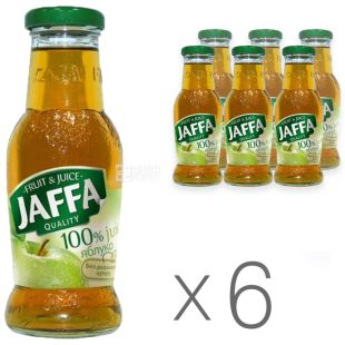 Jaffa Apple, Упаковка 6 шт. х 0,25 л, Сік Яблуко Джаффа, без цукру, скло