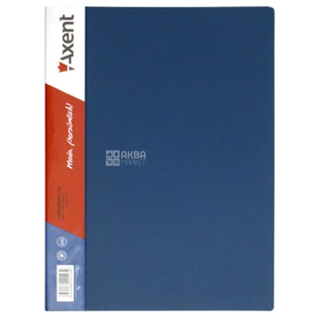 Axent, Clip folder blue transparent, A4 format, polypropylene