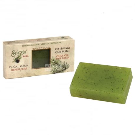 Selesta, Natural glycerin soap, olive oil and pine resin, 100 g, Wrapper