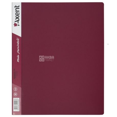 Axent, Folder on 2 rings burgundy, 25mm