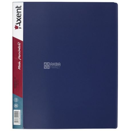 Axent, Folder on 4 rings, blue, 35 mm