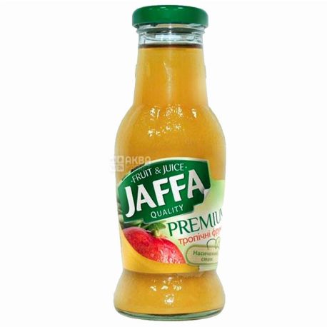 Jaffa, Premium nectar, Тропические фрукты, Упаковка 6 шт. по 0,25 л, Джаффа, Нектар натуральный, стекло