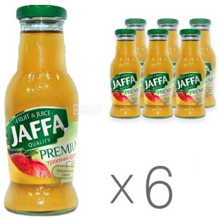Jaffa Premium nectar, Упаковка 6 шт. х 0,25 л Нектар натуральный Тропические фрукты Джаффа, стекло
