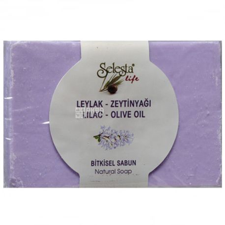 Selesta, Vegetable soap with lilac and olive oil, 100g, paper packaging