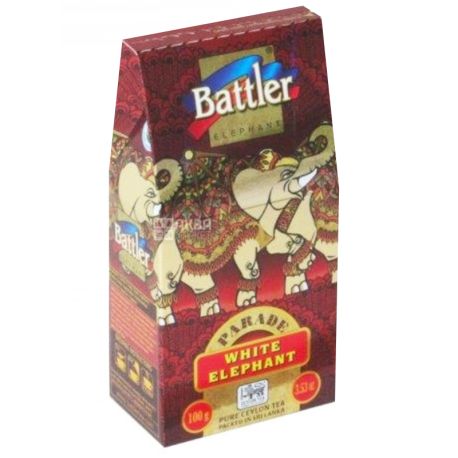 Battler White Elephant,Чай черный, 100г, картонная упаковка