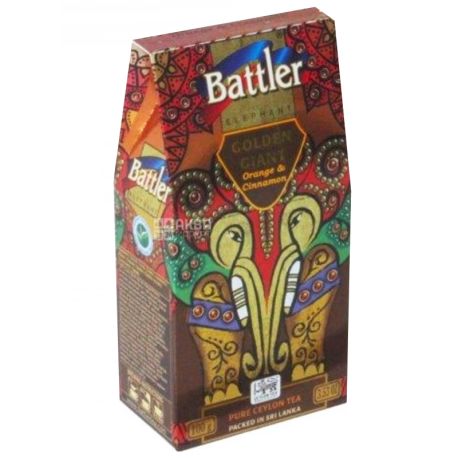 Battler Golden Giant Orange and cinnamon, Black tea, 100g, carton package