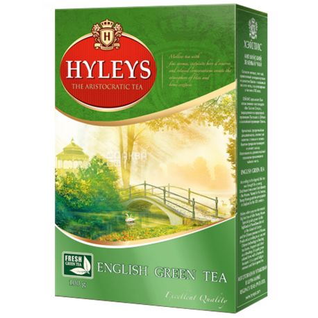 Hyleys English Green Tea, 100 г, Чай зелений Хейліс Інгліш Грін Ті