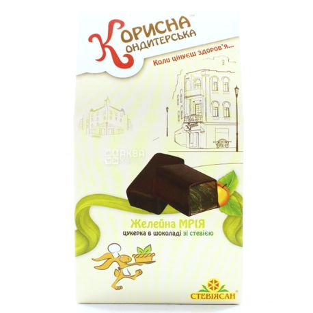 Korisna Konditerska, Candy jelly dream in chocolate with stevia, 150g, cardboard box