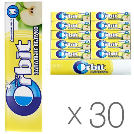 Orbit, Apple Chewing Gum, Packaging 30 pcs. on 14 g, cardboard