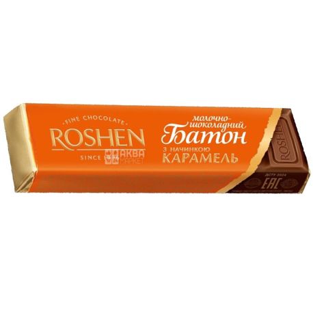 Roshen, Батончик с карамельной начинкой, Упаковка 30 шт. по 40 г, картон