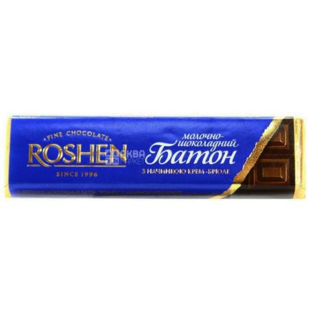 Roshen, Батончик с начинкой крем-брюле, Упаковка 30 шт. по 43 г, картон