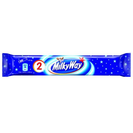 Milky Way, 43 г, упаковка 24 шт., Батончик з суфле, 1 + 1