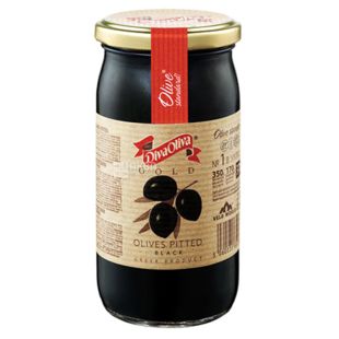 Diva Oliva, Gold, 370 мл, Маслины без косточки