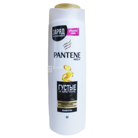 Pantene, 400 мл, Шампунь для тонких и ослабленных волос, Густые и крепкие волосы