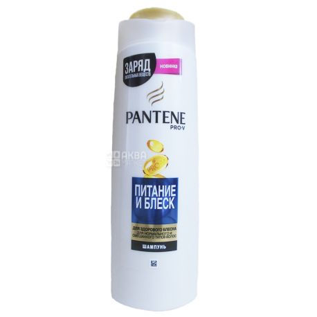 Pantene, 400 мл, Шампунь для нормального і змішаного типу волосся, Харчування і блиск