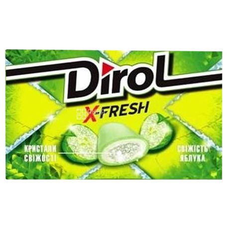 Dirol X-Fresh Свіжість яблука, жувальна гумка, 18г, упаковка 16 шт.