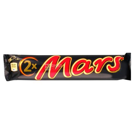Mars Duo, 70 г, упаковка 24 шт., Батончик шоколадний, Марс Дуо