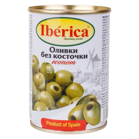 Iberica, 280 г, Оливки без кісточки, економ, ж/б