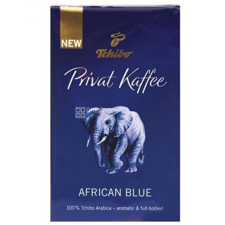 Tchibo Privat Kaffee African Blue, 250 г, Кофе Чибо Приват Африкан Блу, средней обжарки, молотый