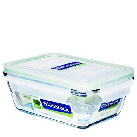 Glasslock, Емкость стеклянная прямоугольная с пластиковой крышкой, 950 мл