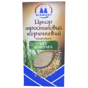 Diamant Dry Demerare, 500 г, Цукор-пісок тростиновий Діамант Демерара, нерафінований, коричневий
