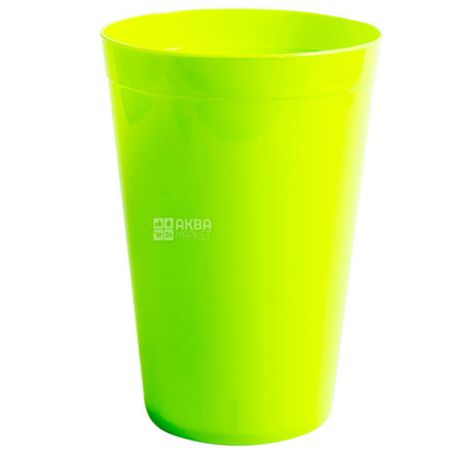 Glass made of durable plastic, assorted color, 400 ml