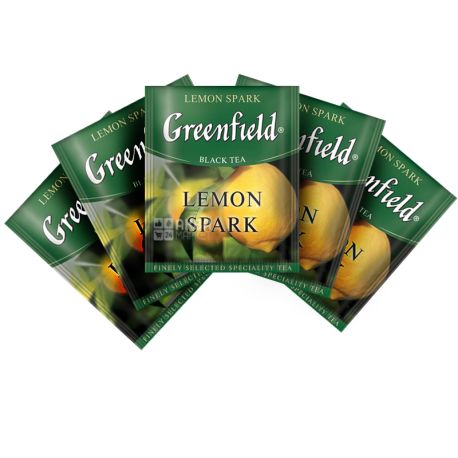 Greenfield, Lemon Spark, 100 пак., Чай Грінфілд, Лемон Спарк, чорний байховий, ХоРеКа